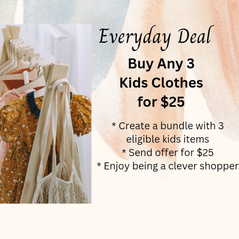 3 for $25 kids items